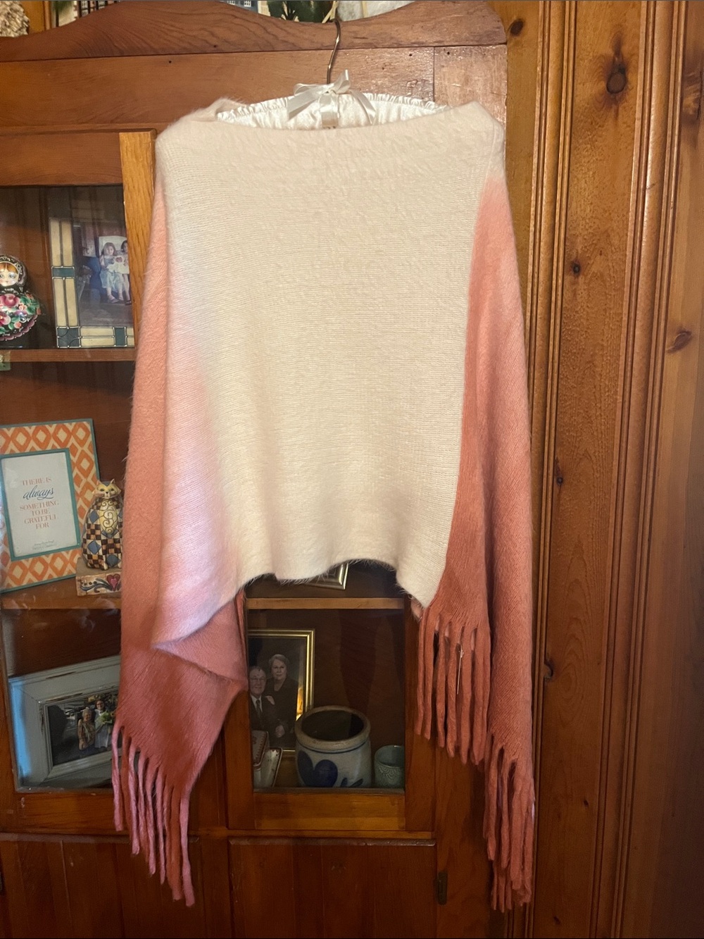 Poncho in Terracotta Ombré  Super Soft OS NWT
